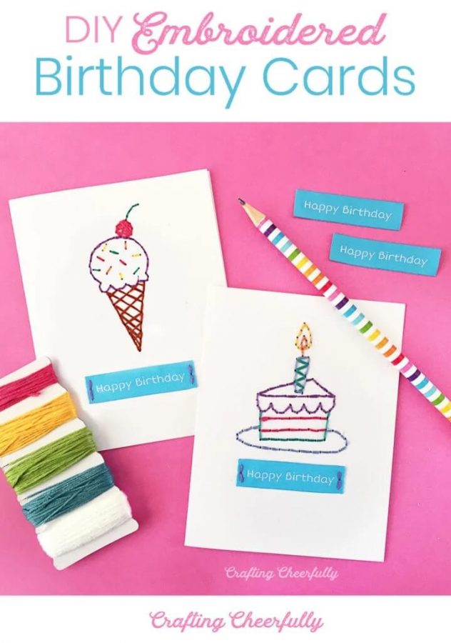 Make these Colorful DIY Birthday Cards the next time your pal's birthday rolls around! Lots of easy ideas for kids of all ages to make by themselves!