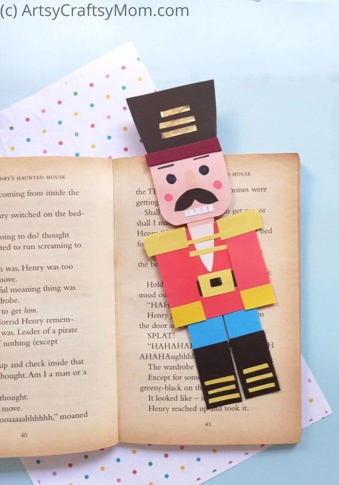 Bring alive the popular holiday show with this cute DIY Nutcracker Bookmark for Christmas! Perfect to give as gifts or catch up on holiday reading!