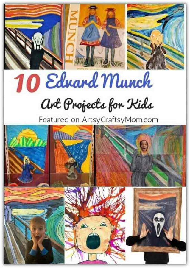 Why did Edvard Munch paint 'The Scream'? Find out this and more about the artist with the help of these Edgy Edvard Munch Art Projects for Kids.