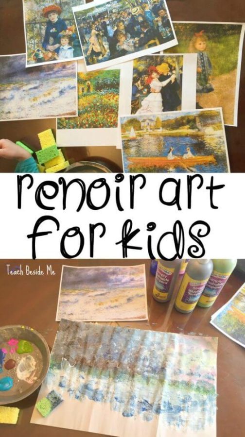 Everyone will love these Renoir art projects for kids that teach us about the famous Impressionist painter from Franc - Pierre-Auguste Renoir!