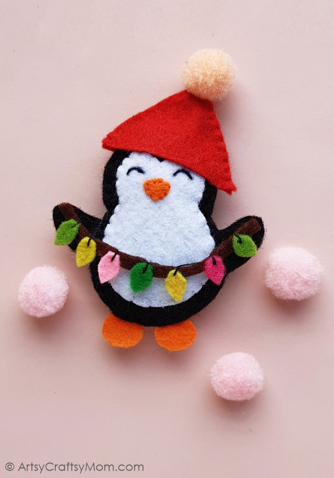 Felt Penguin Ornament Featured 1