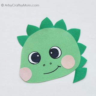 Cute and Easy Paper Bag Dinosaur Puppet Craft for Kids