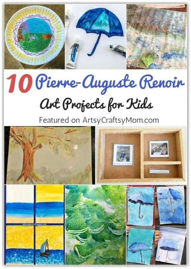 Check out 10 Renoir art projects for kids that teach us about the famous Impressionist painter from France - Pierre-Auguste Renoir!