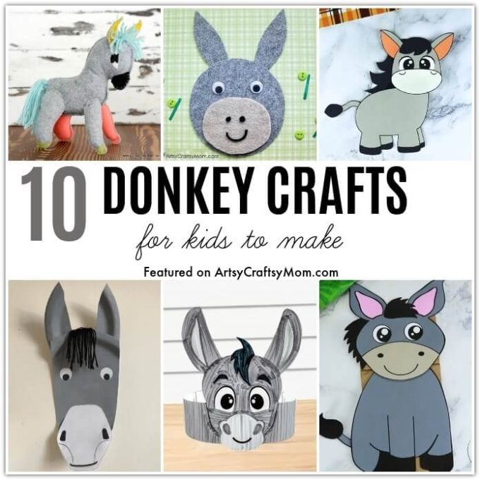 It's time to have fun with these Delightful Donkey Crafts for Kids - and the kids at heart! Perfect for World Donkey Day, or simply when you want to!