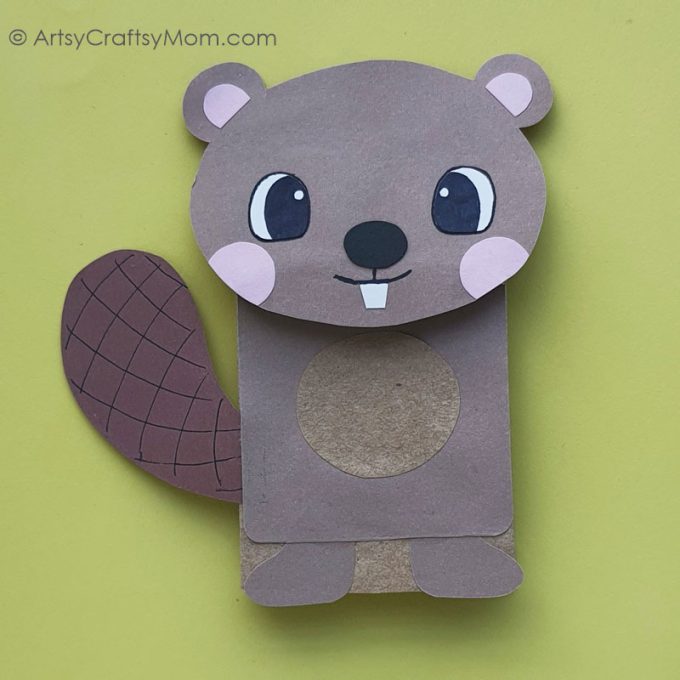 Get together with the kids to make this adorable Paper Bag Beaver Puppet Craft that's perfect for International Beaver Day on 7th April!