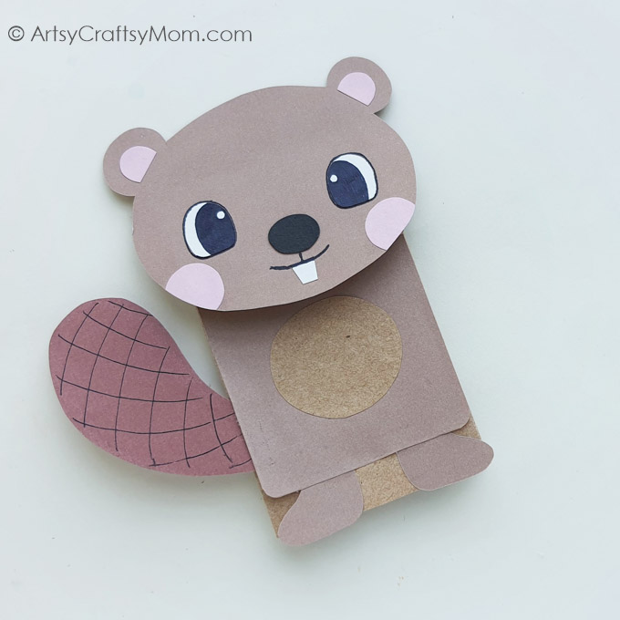 Get together with the kids to make this adorable Paper Bag Beaver Puppet Craft that's perfect for International Beaver Day on 7th April!