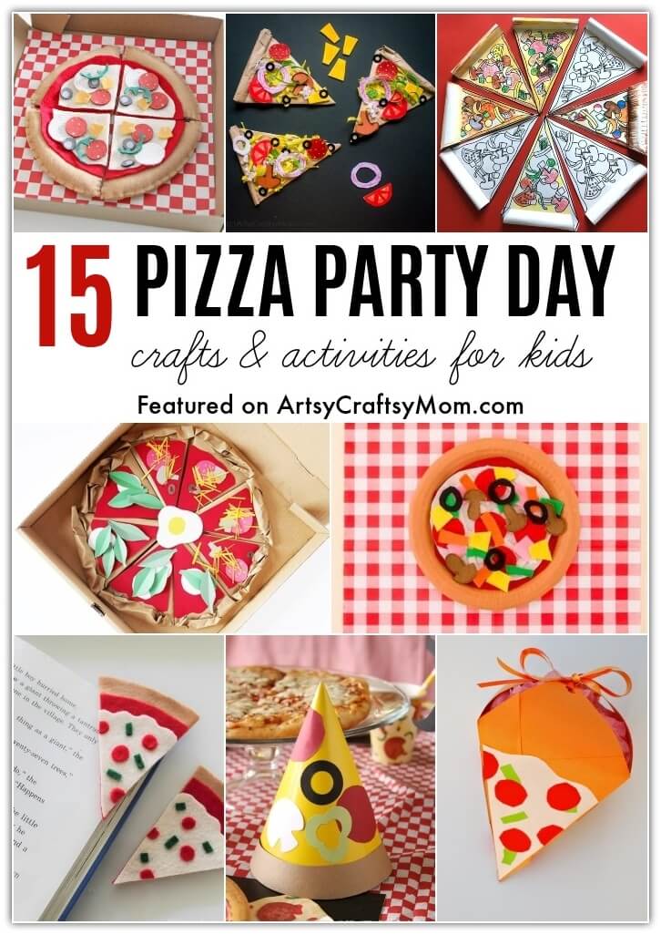 Valentine's Day Pizza Paper Plate Craft for Kids Tutorial