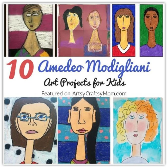 These awesome Amadeo Modigliani art projects for kids are perfect for learning about the artist who followed his heart and didn't want to be boxed in!