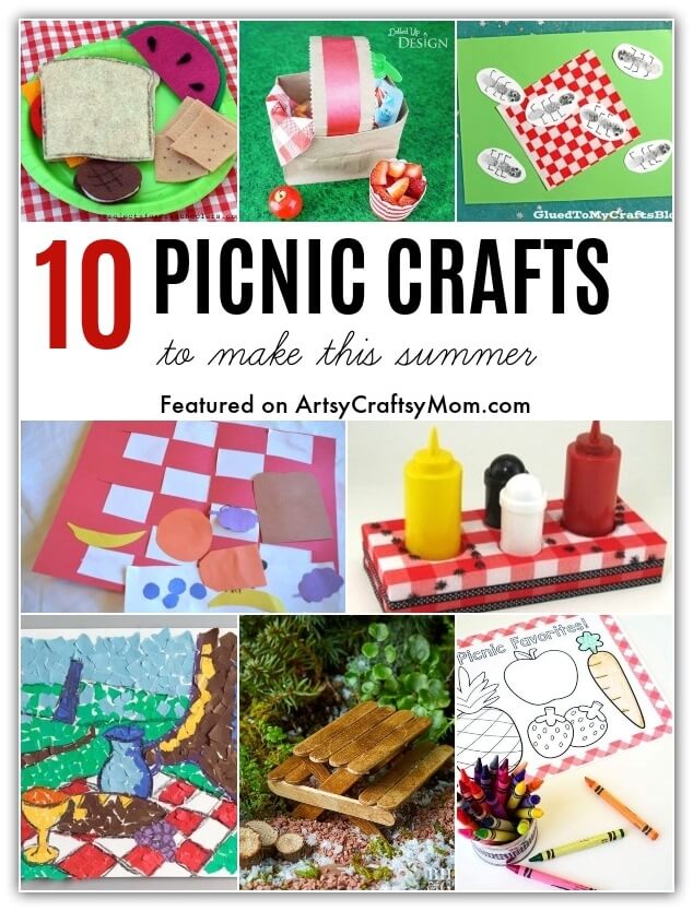 Get inspired by these cute picnic crafts for kids to pack a meal and go to a beautiful place with your loved ones!  Don't forget to watch out for the ants!