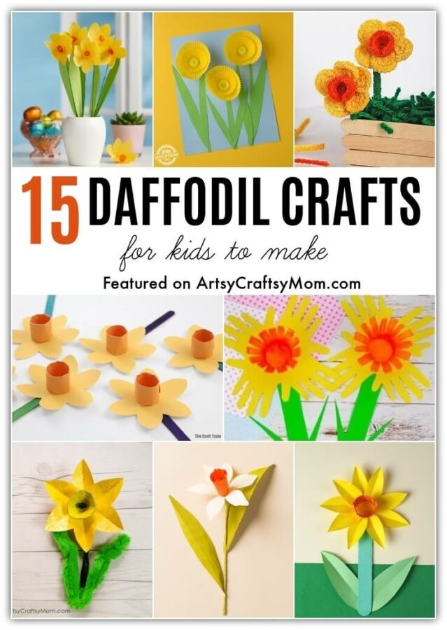 These daffodil crafts are exactly what you need to brighten your day! With Daffodil Day coming up, these are perfect to play around with!