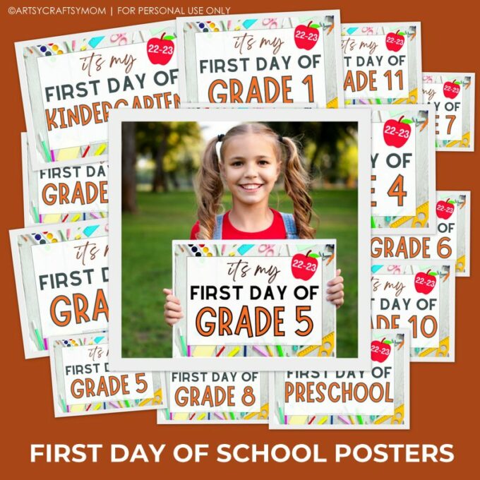 First Day of School Posters