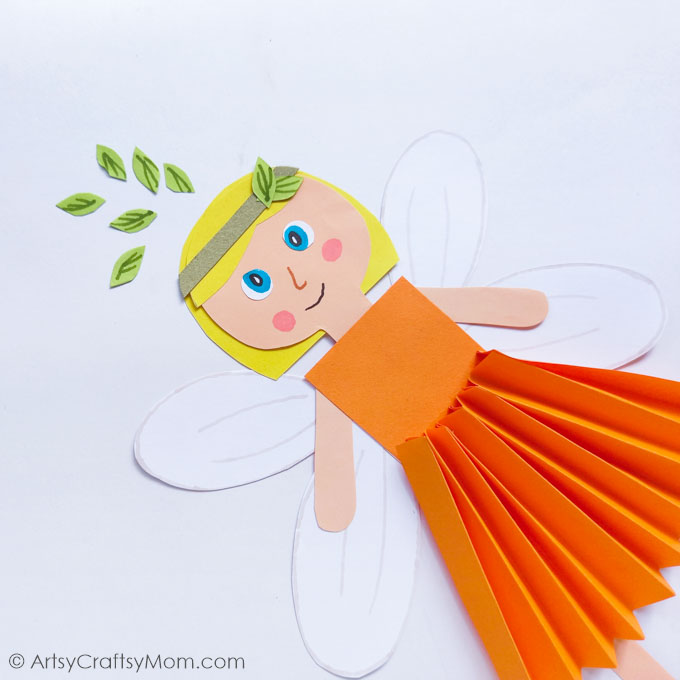 This Paper Fairy Craft for kids will be one of the most beautiful paper crafts you've ever made!  Perfect for a storybook or DIY puppet show!