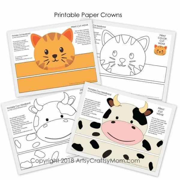Printable Farm Themed Paper Crown2