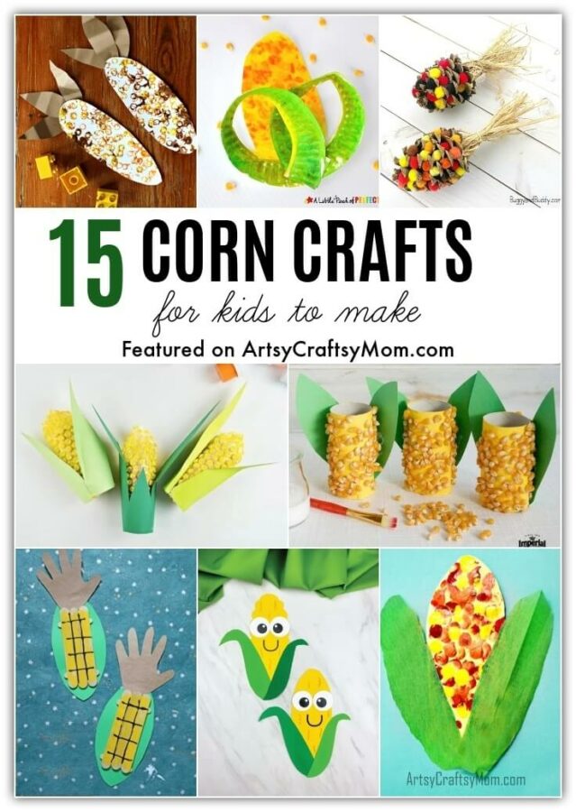 Enjoy the season with these cute and colorful corn crafts for fall! There are projects for kids of all ages, from toddlers to teens!