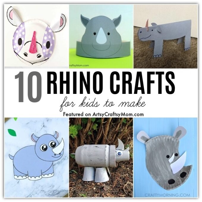 These adorable Rhino Crafts for Kids are perfect for World Rhino Day which is coming up on 22nd September! Perfect for early school goers.