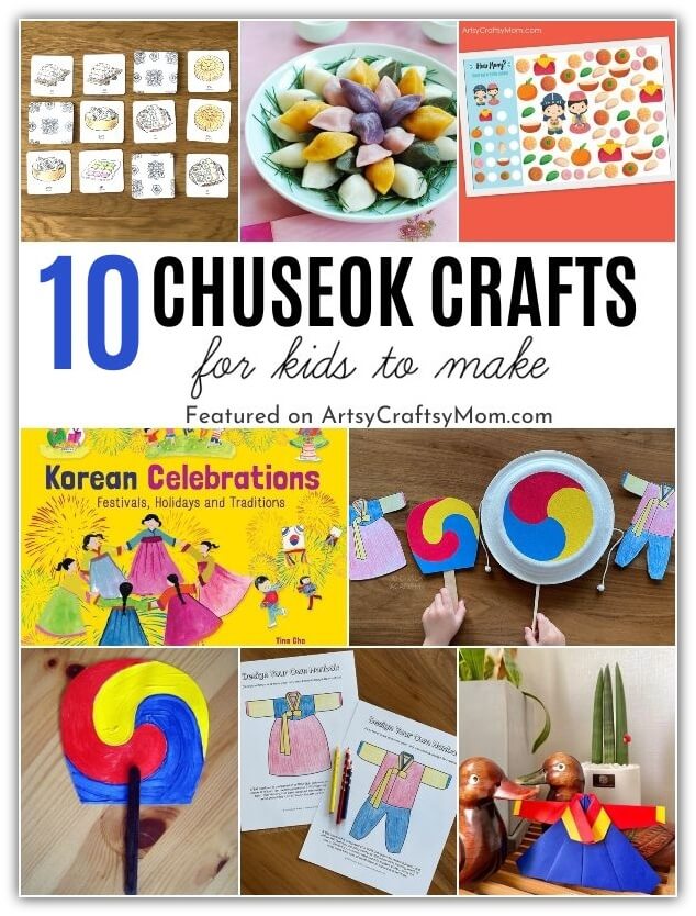 Learn all about Korea's harvest festival with these Charming Chuseok Crafts & Activities for Kids - includes games, food and more!