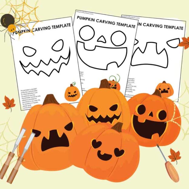 Pumpkin Carving Templates - Artsy Craftsy Mom