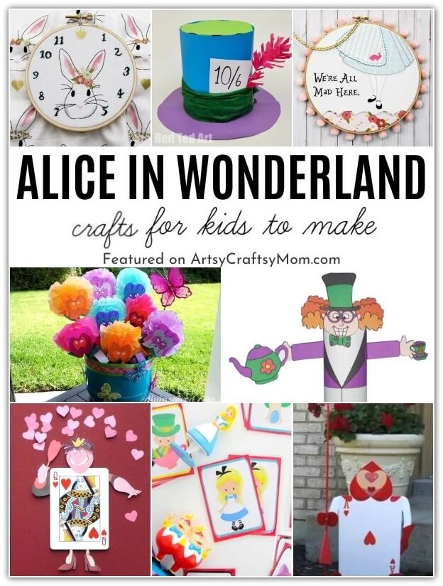 With these Alice in Wonderland Crafts, you'll be all set to have a crazy tea party of your own, and you can even dress up like the Mad Hatter for it!