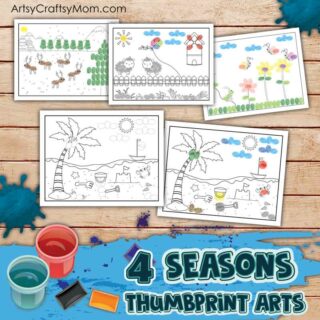 4 seasons thumbprint art