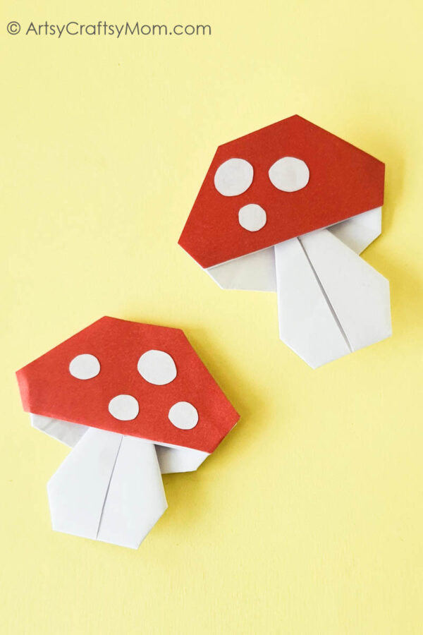 Origami Mushroom Pin 1