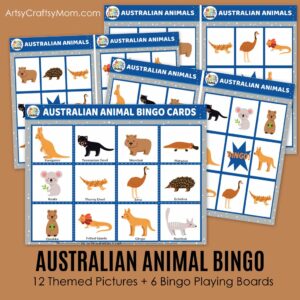 Printable Australian Animal Bingo Cards