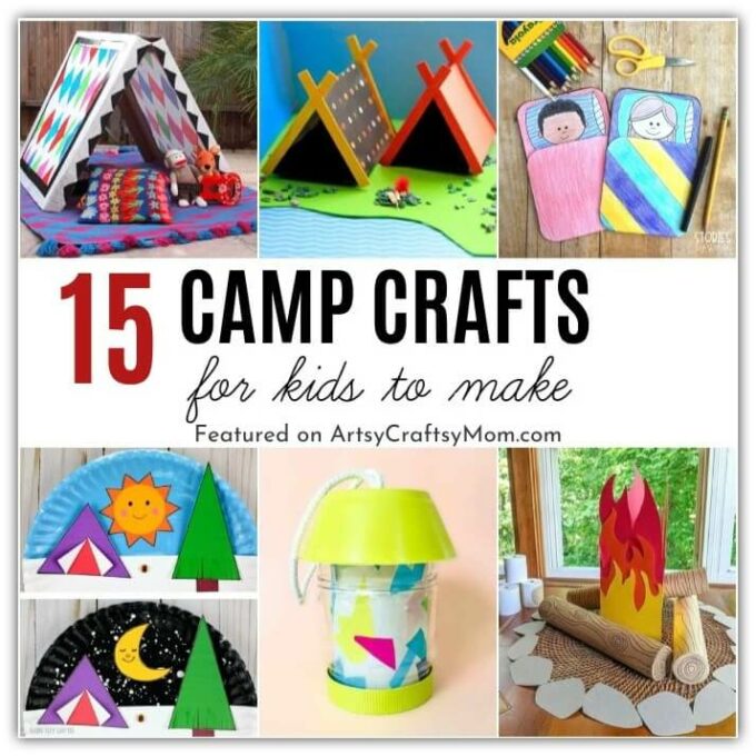 15 Cute and Charming Camp Crafts for Kids 17 The weather's always perfect for these Camp Crafts for Kids, which you can do indoors as well! Make fires, toast some smores & have a good time!