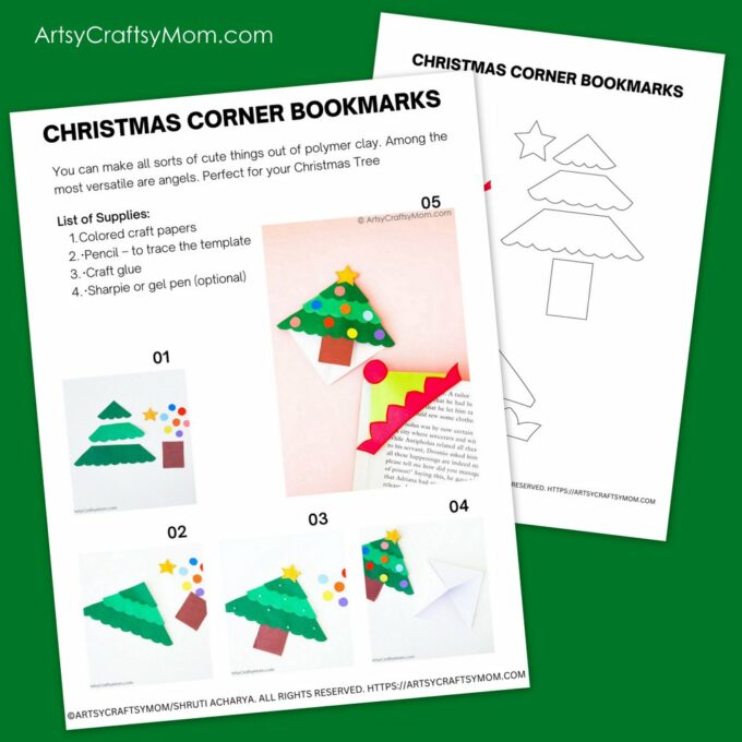 These pretty Christmas Corner Bookmarks aren't just ideal to keep track of your holiday reading; they also make great gifts for friends & co-workers!
