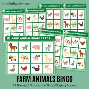 Printable Farm Animal Themed Bingo