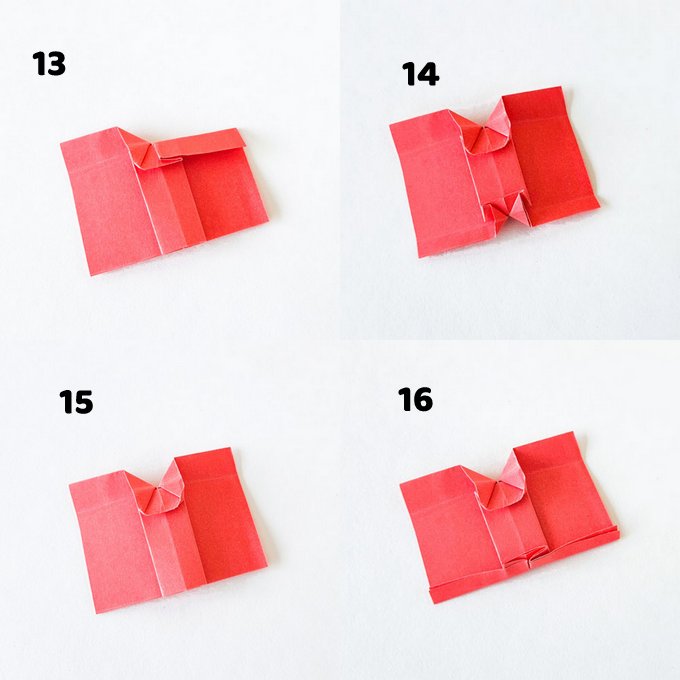 Origami apple craft