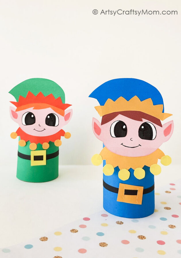 This Toilet Paper Roll Elf Craft is one of the easiest crafts that kids can make this Christmas time! Add some string and turn it into an ornament!