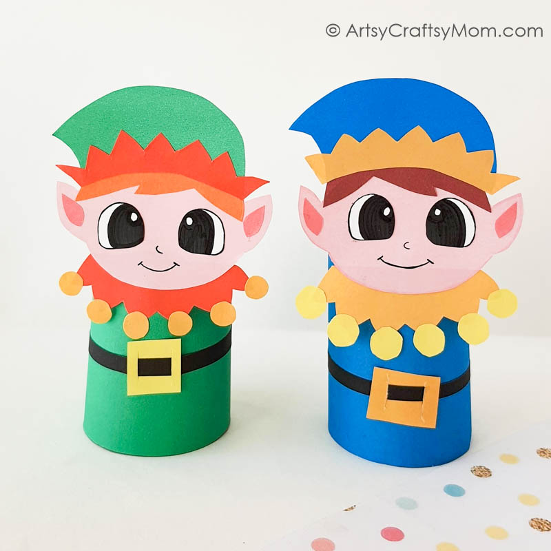 This Toilet Paper Roll Elf Craft is one of the easiest crafts that kids can make this Christmas time! Add some string and turn it into an ornament!
