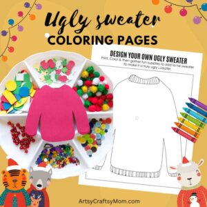 Ugly Sweater Craft Template