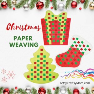 Winter Paper Weaving Craft Template