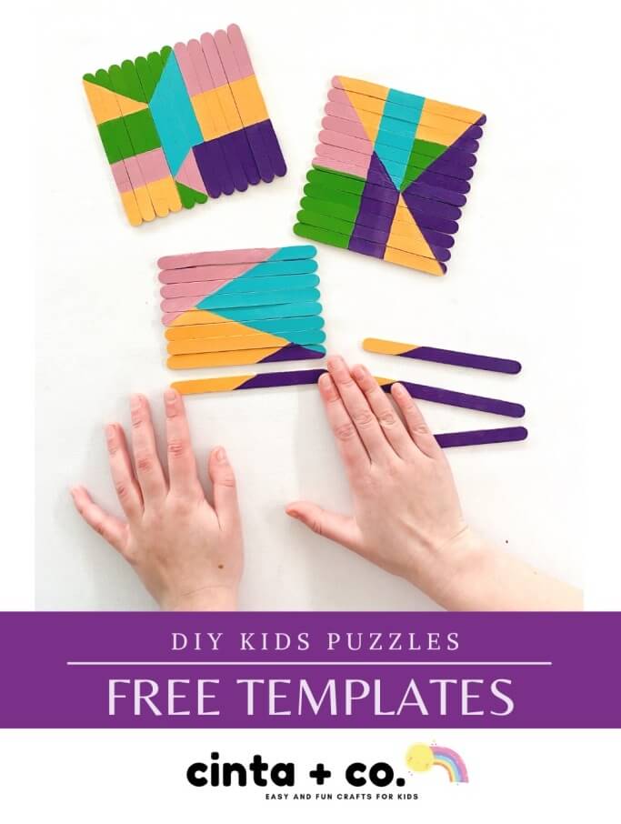 These Fun and Easy DIY Puzzles for Kids are perfect for keeping the little ones occupied - both making the puzzles and playing with them!