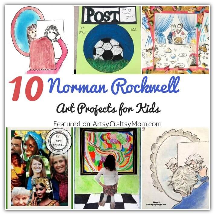 These Norman Rockwell Art Projects for Kids are perfect to celebrate the all-American painter and illustrator, & remind us of simpler, happier times!