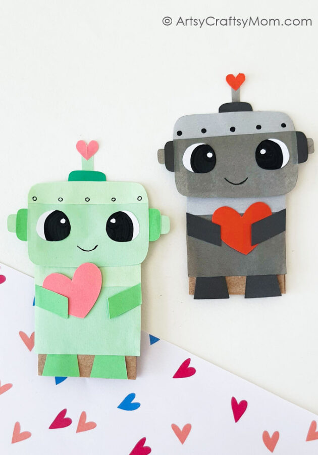 Paper Bag Love Robot Craft FT 1