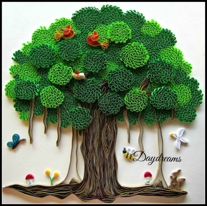 Quilled Banyan Tree Craft