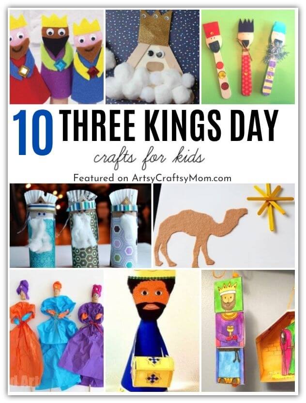These Three Kings Day Crafts are perfect for kids to celebrate DÍA DE REYES, or the Feast of the Epiphany, an important festival in Latin America!