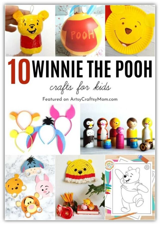 These Winnie the Pooh Crafts for Kids are just what you need to celebrate the adorable bear on Winnie the Pooh Day on 18th January!