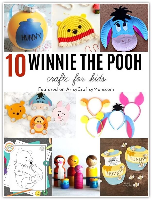 These Winnie the Pooh Crafts for Kids are just what you need to celebrate the adorable bear on Winnie the Pooh Day on 18th January!