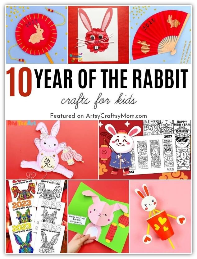 These Year of the Rabbit Crafts are perfect to celebrate the Chinese New Year, and bring in lots of luck and prosperity into your life!