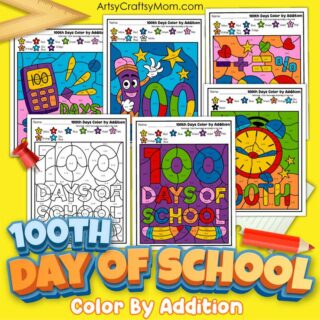 100 Days of School Color By addition