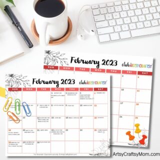 February 2023 Planner page