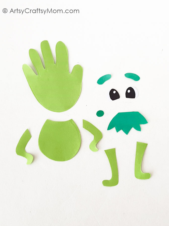 Dr. Seuss Handprint Grinch Craft 4 Don't let this handprint Grinch craft stop you from smiling! Enjoy making this easy craft as you re-read your favorite Dr. Seuss classics!