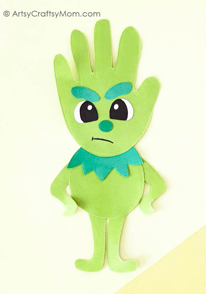 Dr. Seuss Handprint Grinch Craft 9 Don't let this handprint Grinch craft stop you from smiling! Enjoy making this easy craft as you re-read your favorite Dr. Seuss classics!