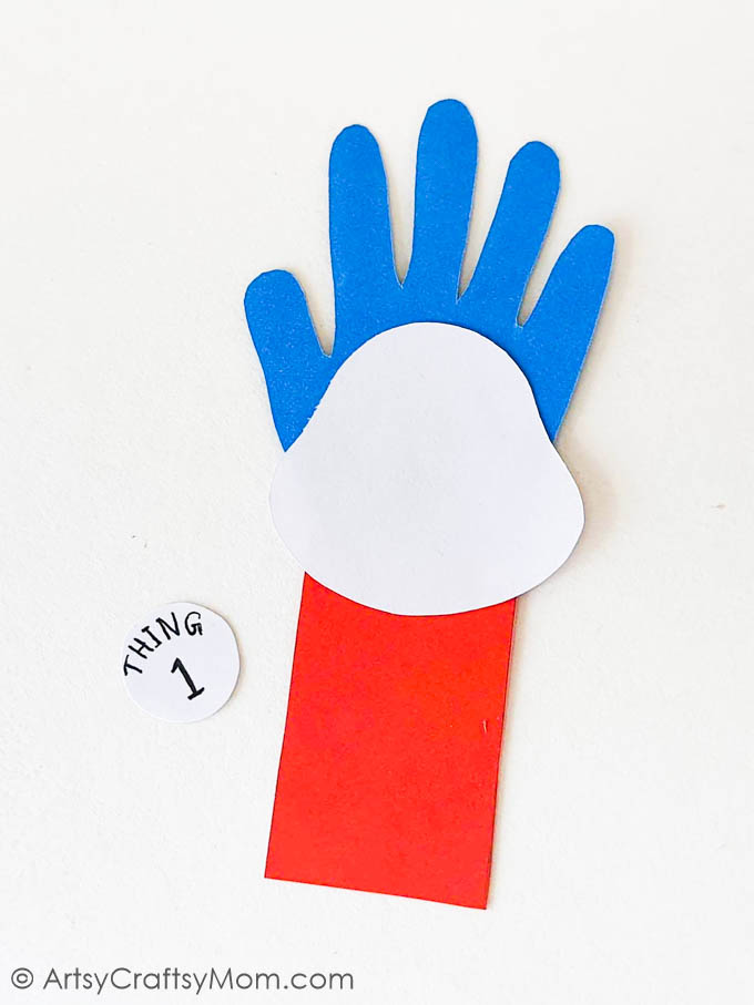 Get busy with this Handprint Thing1 Thing2 Craft that's perfect for Dr. Seuss Day on 2nd March! All you need are craft paper & two little hands!