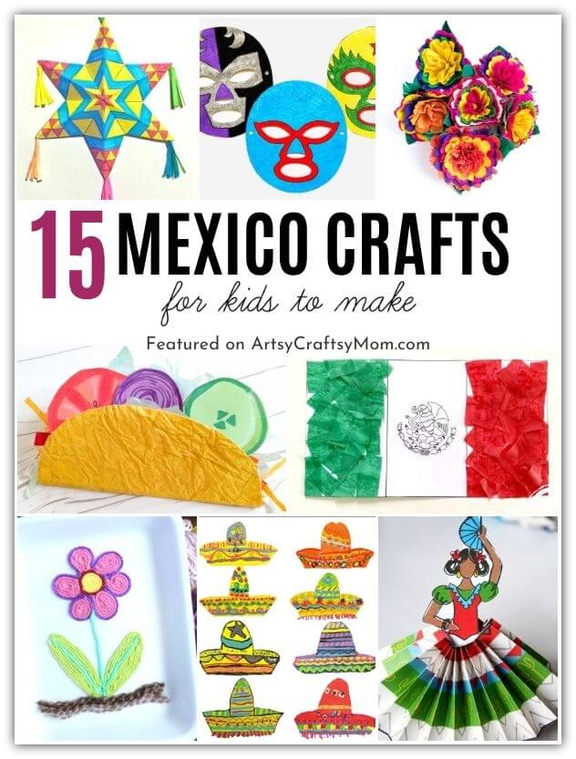We love these Mexico crafts for kids & think they're perfect to learn more about this amazing country! From sombreros to tacos, we've got a lot here!