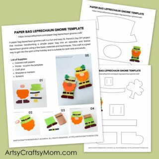 Paper Bag Leprechaun Gnome-template