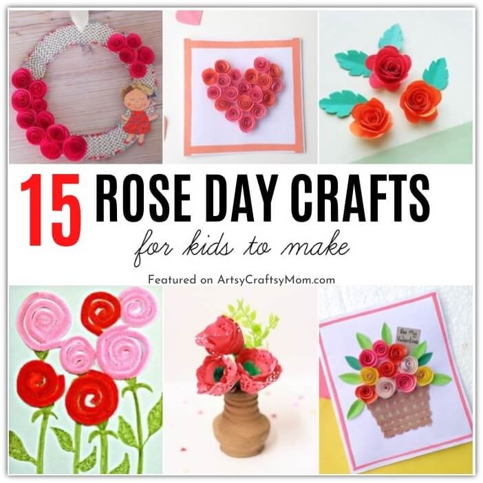 15 Gorgeous Rose Crafts for Valentine's Day 17 These Gorgeous Rose Crafts are just what you need to celebrate Rose Day & Valentine's Day! Learn how to make roses out of just about anything!