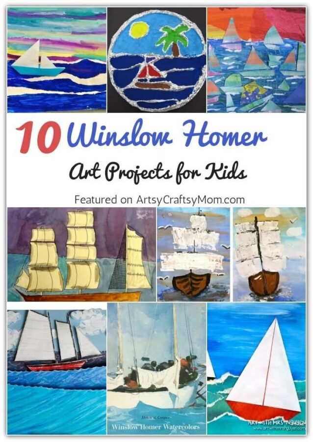 Here are Winslow Homer art projects for kids that help us understand the famous American artist, Winslow Homer, and his amazing work!
